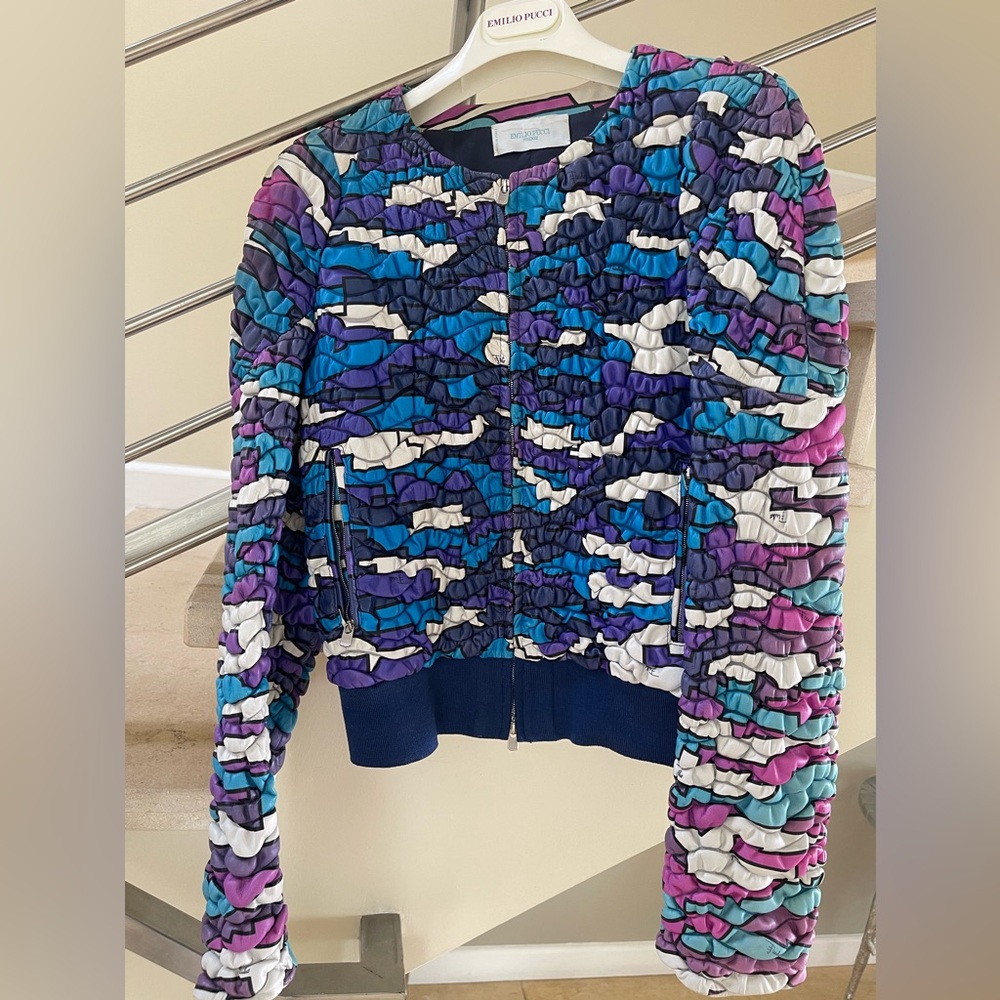 VINTAGE PUCCI MULTICOLOR LEATHER JACKET